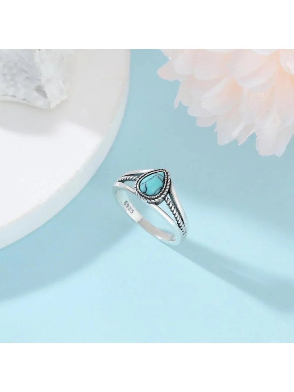 Boho Turquoise Statement Ring for Women | Sterling Silver Western Jewelry Gift